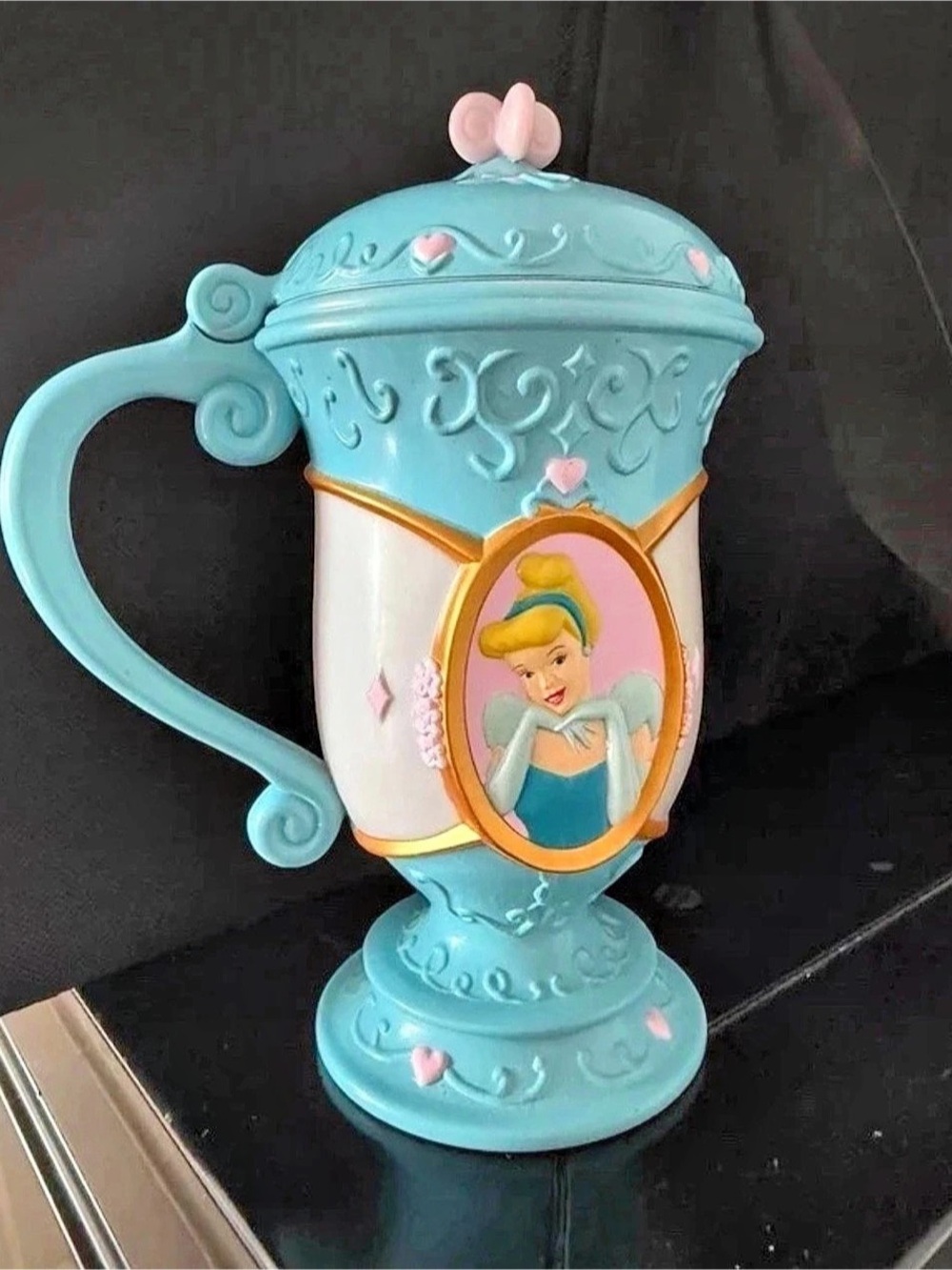 Disney Cinderella Lidded Mug Blue & White